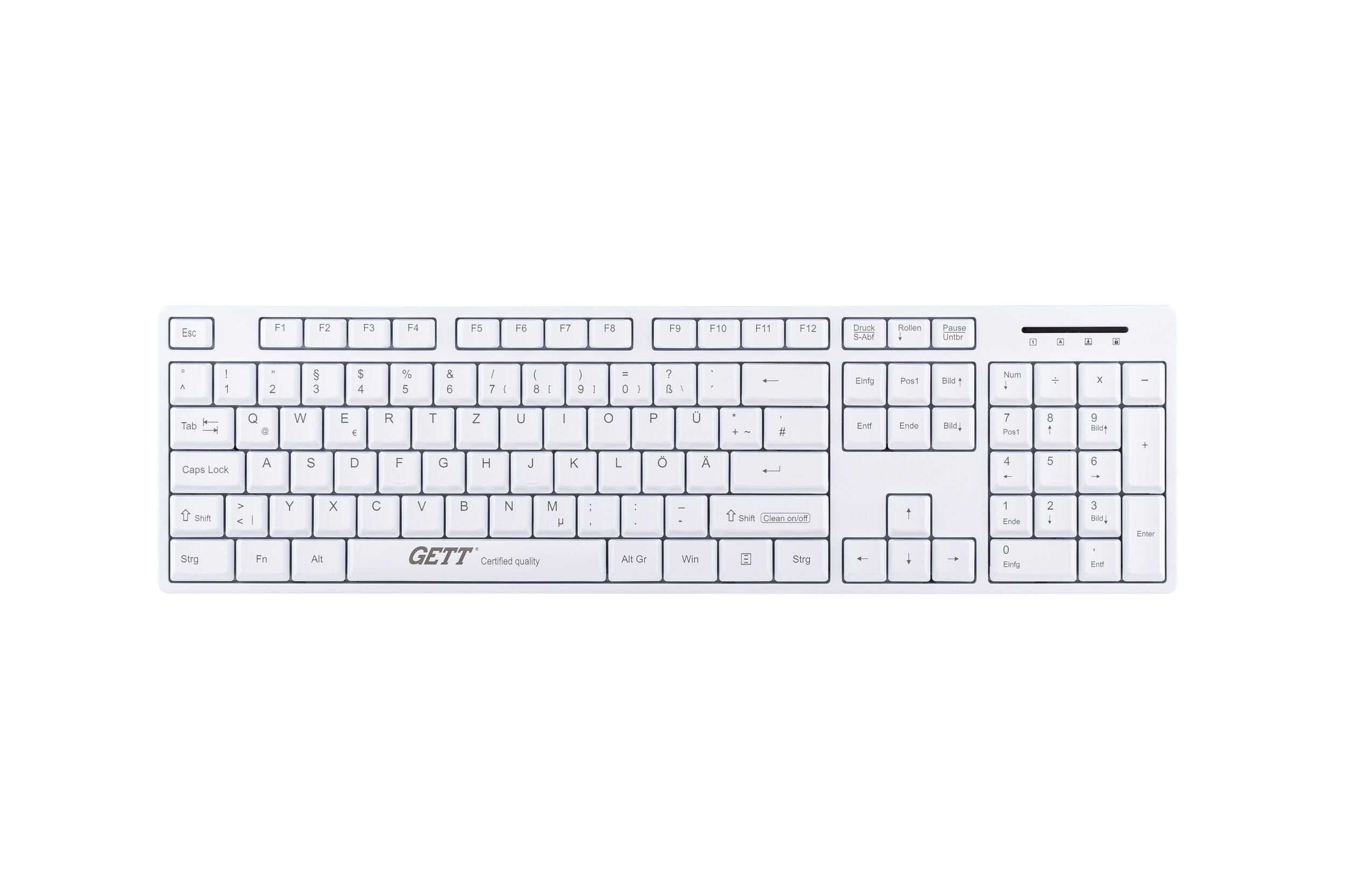 GCQ Cleantype Easy Basic White, frontview