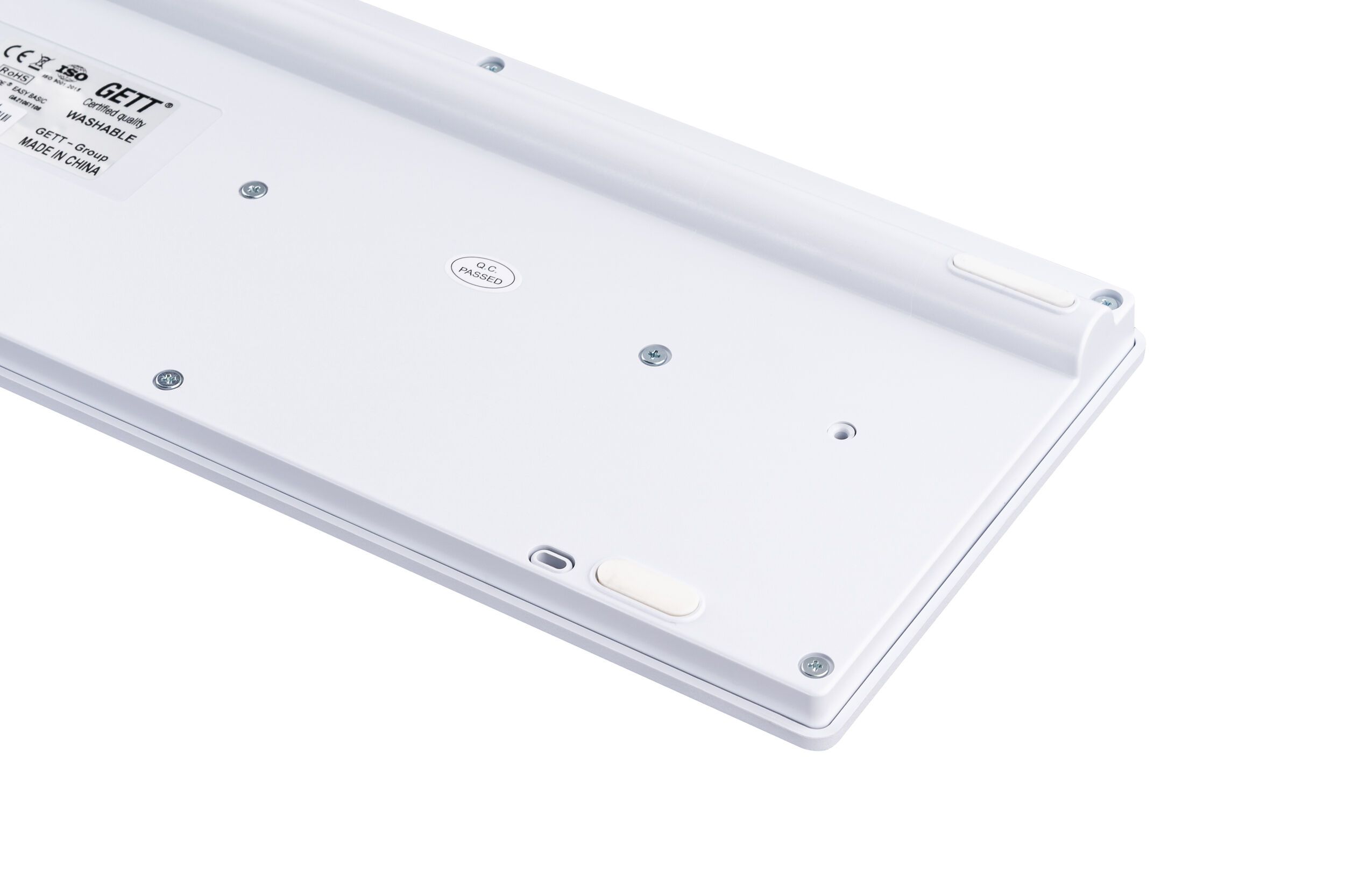 Back of a keyboard, white