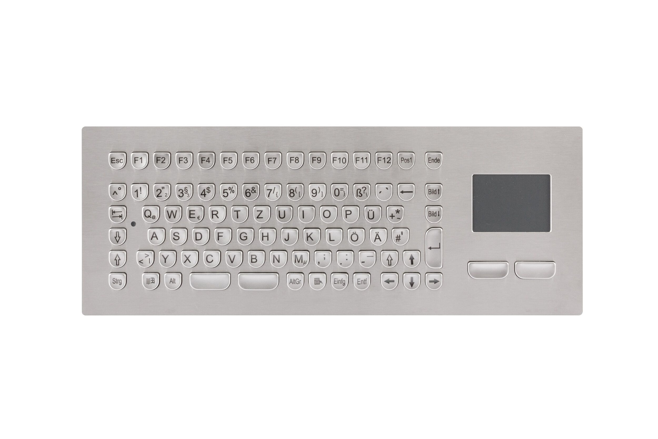 InduSteel® Stainless steel front mount keyboard with touchpad