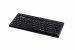 Silicon keyboard with integrated mousebutton, black, sideview