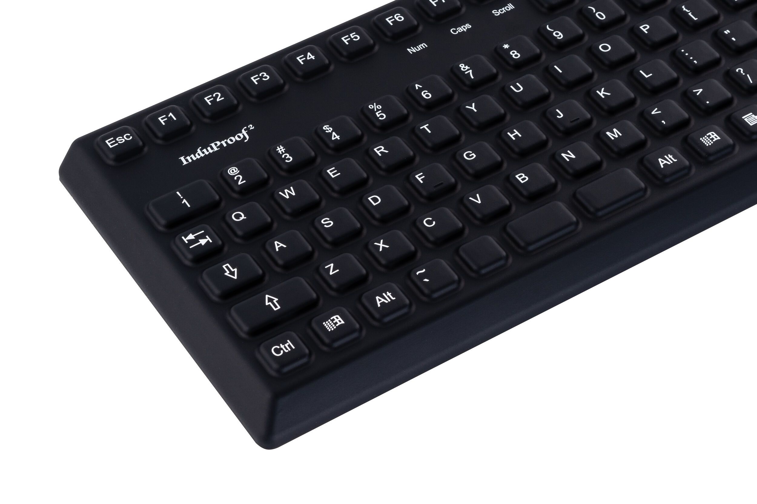 Silicon keyboard, Induproof2, black, sideview